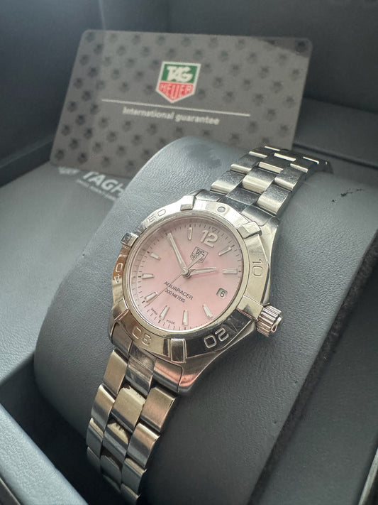 Ladies Tag Heuer Aquaracer - Pink Mother Of Pearl Dial - Rare Dial