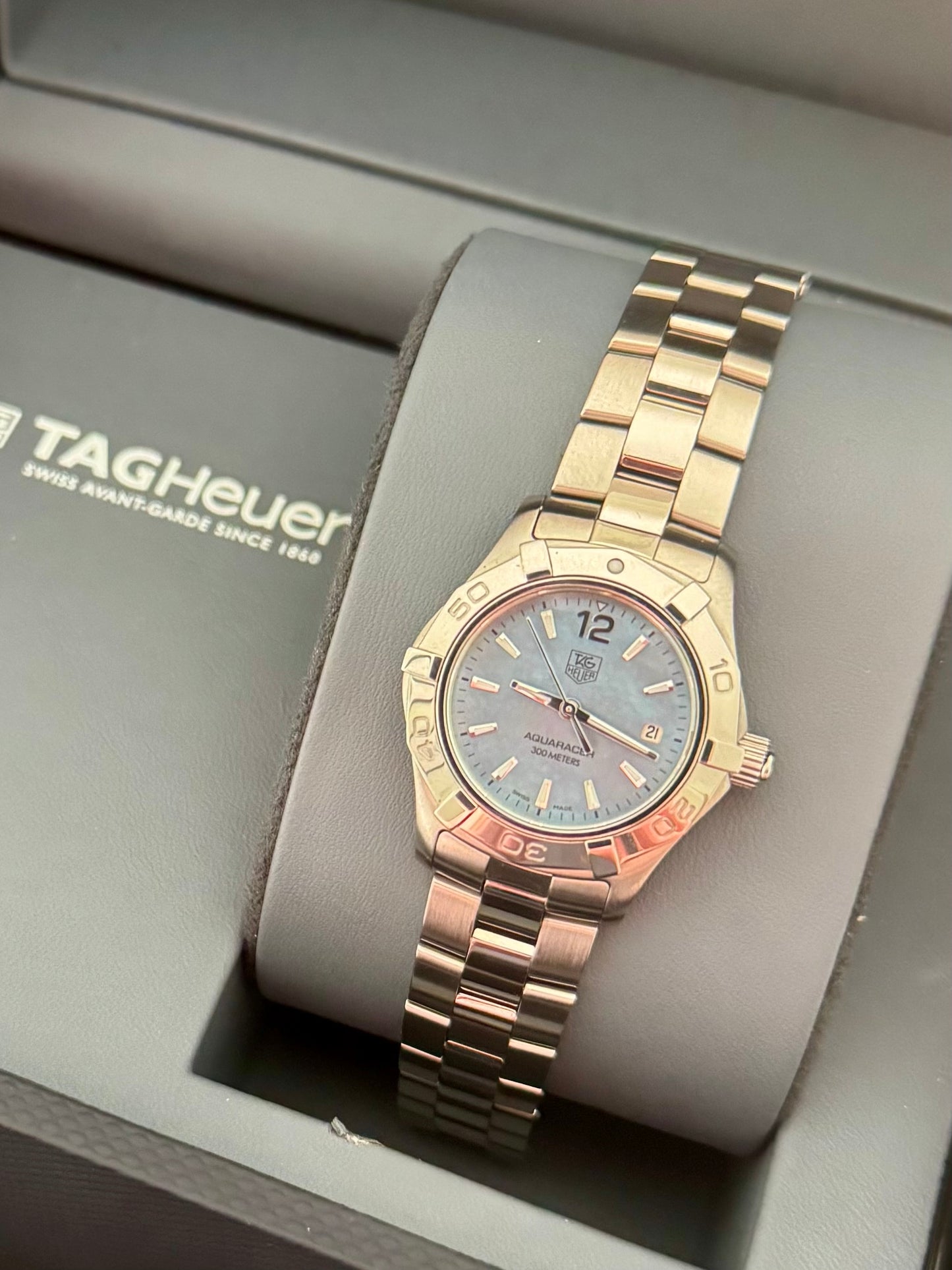 Ladies Tag Heuer Aquaracer - Rare Blue Mother Of Pearl Dial