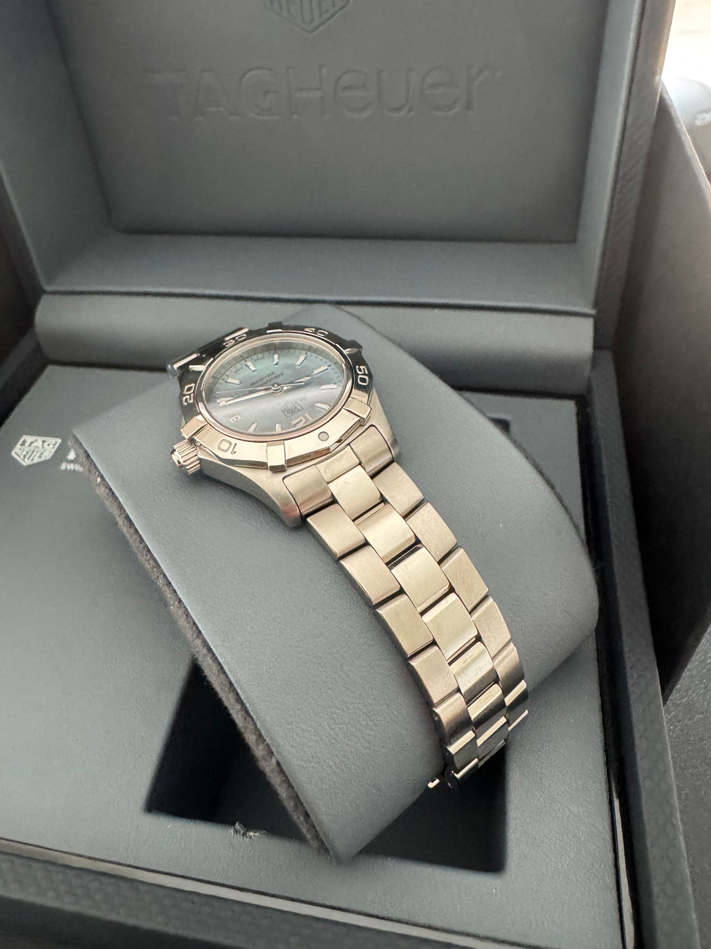 Ladies Tag Heuer Aquaracer - Rare Blue Mother Of Pearl Dial