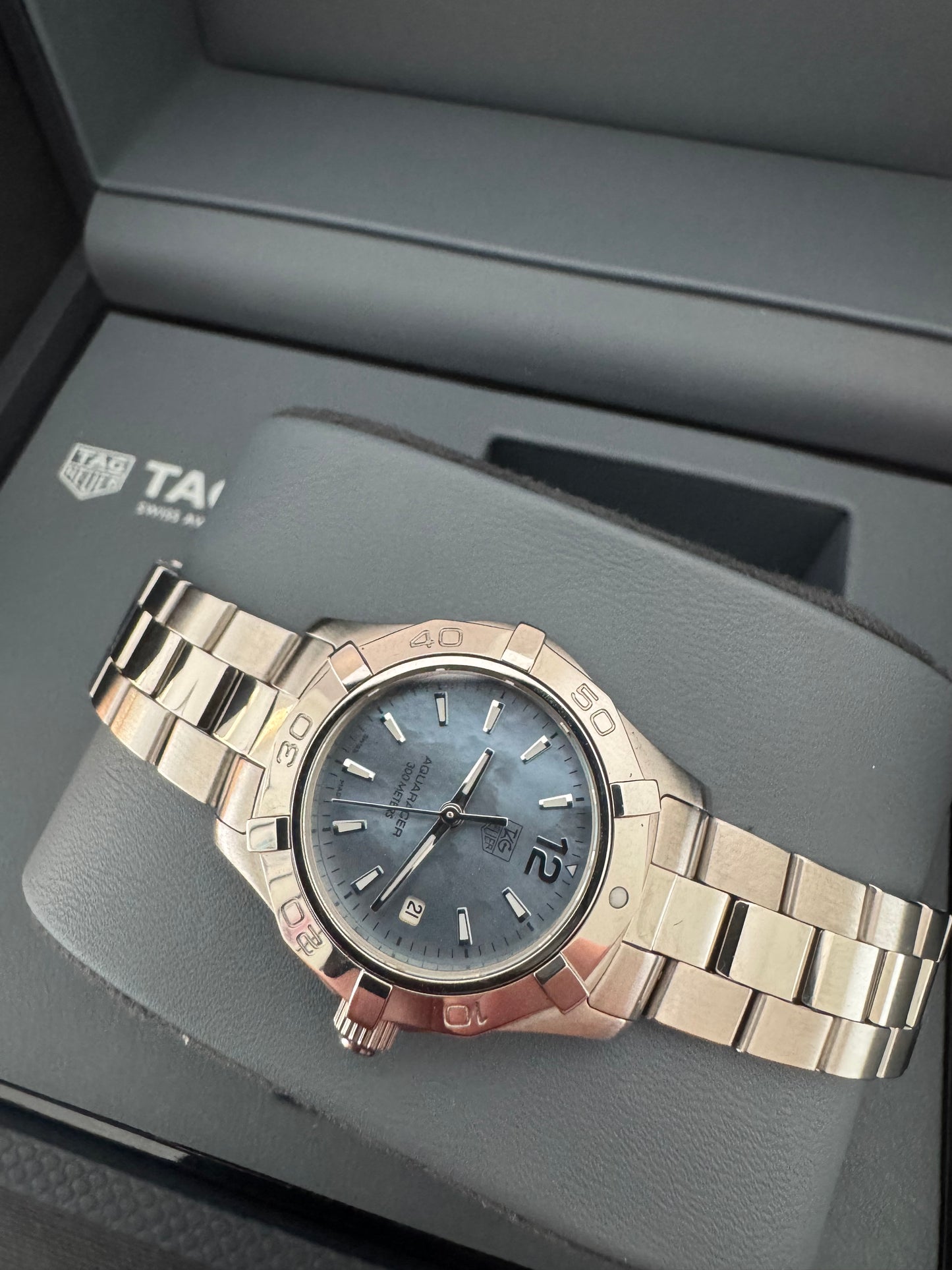 Ladies Tag Heuer Aquaracer - Rare Blue Mother Of Pearl Dial